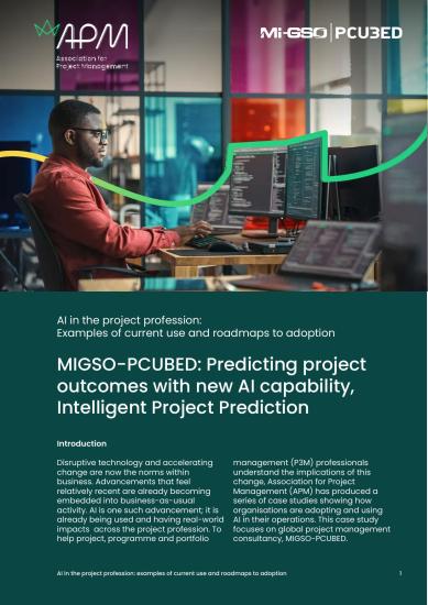 MIGSO-PCUBED: Predicting project outcomes with new AI capability, intelligent project prediction