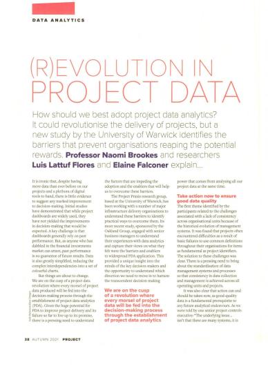 Revolution in Project Data