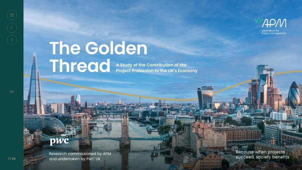 The Golden Thread: A Study of the Contribution of the Project Profession to the UK's Economy