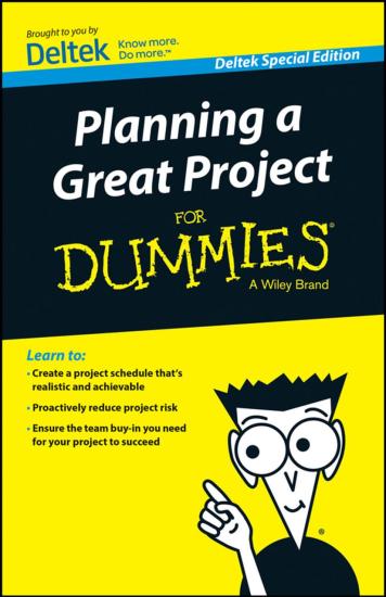 Planning a Great Project For Dummies