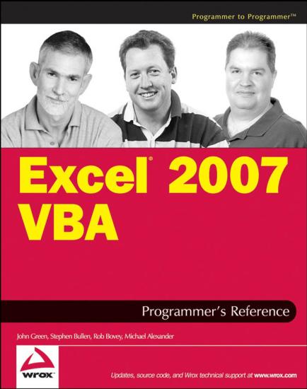 Excel 2007 VBA Programmer's Reference