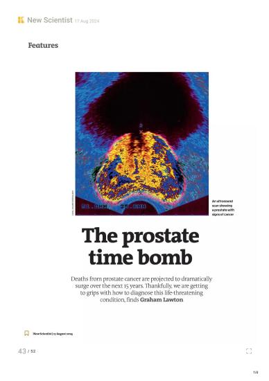 The Prostate Time Bomb