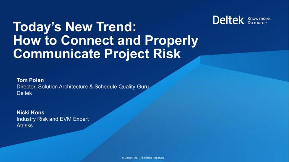 How to Connect and Properly Communicate Project Risk